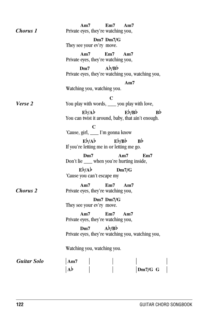 Private Eyes Acoustic Guitar scores gallery preview page 2