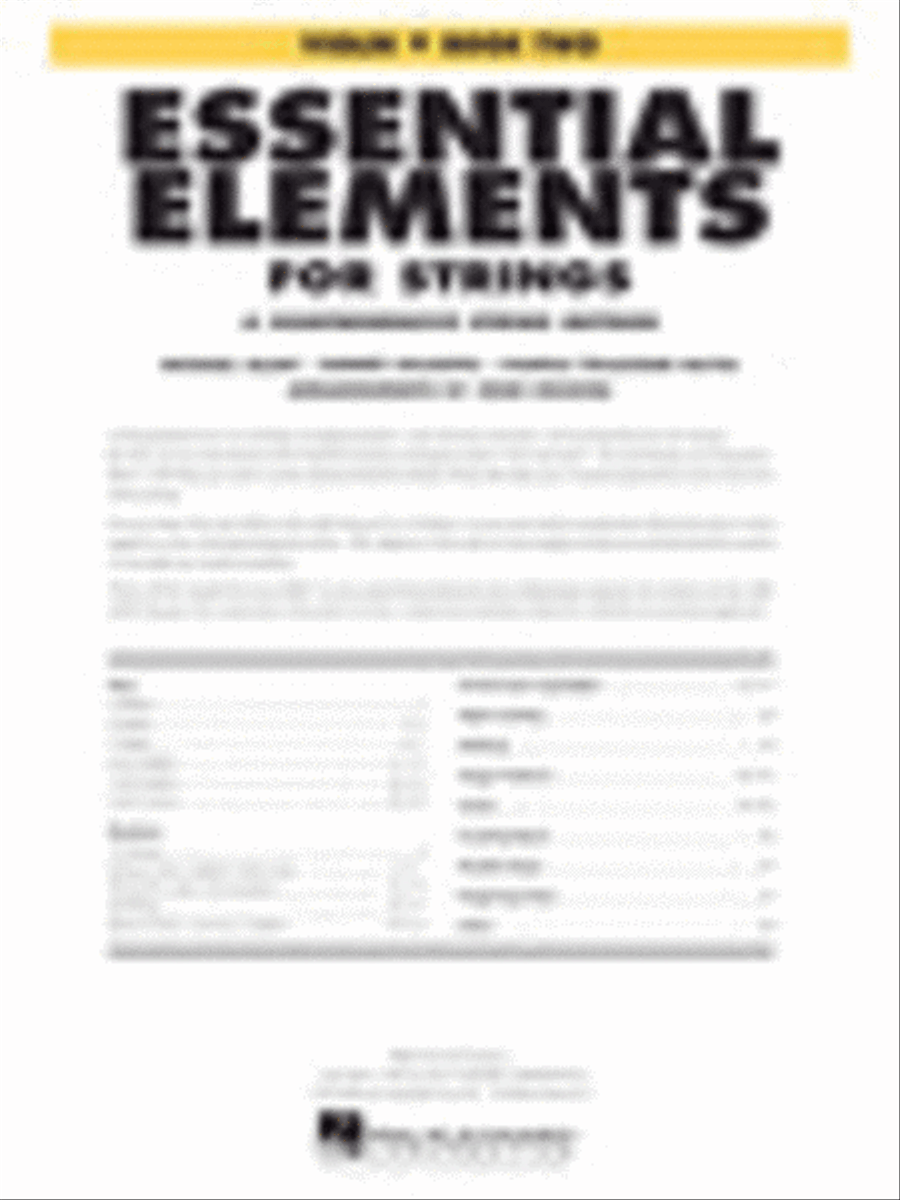 Essential Elements for Strings - Book 2 with EEi (Violin)