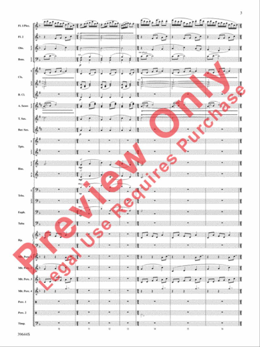 Laideronnette: Impératrice des Pagodes (from Ma mère l'oye) Concert Band scores gallery preview page 4