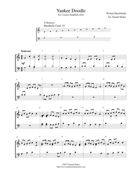 Yankee Doodle - for 2-octave handbell choir image number null