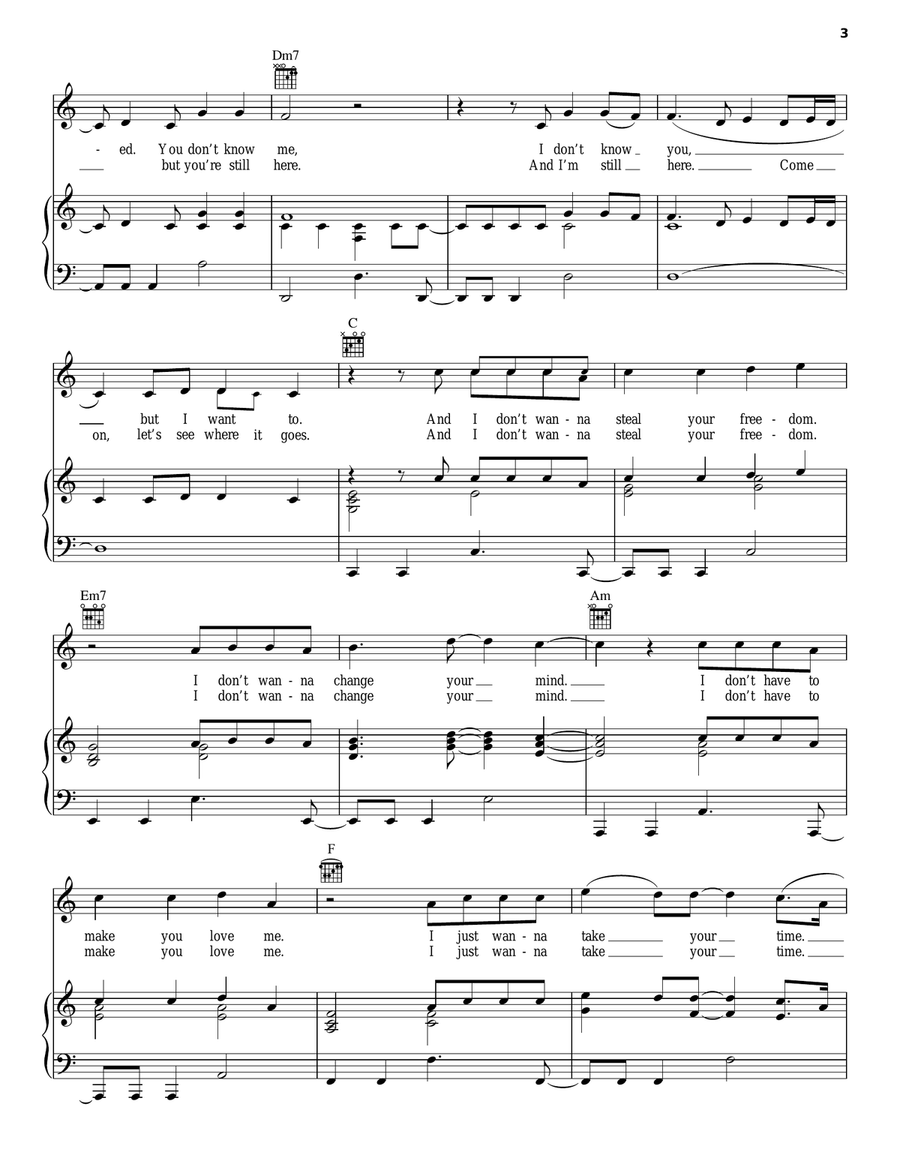 Take Your Time Piano, Vocal, Guitar scores gallery preview page 3