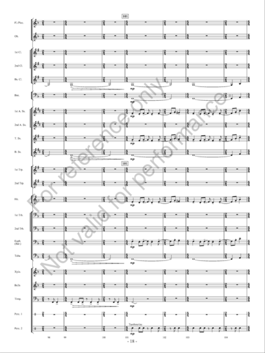 On The Banks… Concert Band scores gallery preview page 19