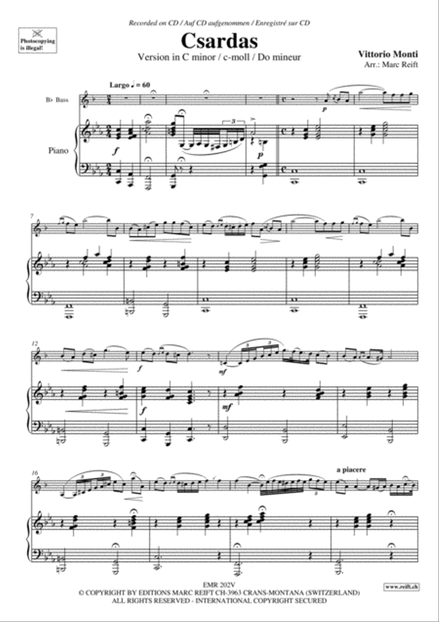 Csardas Csardas Voice Solo scores gallery preview page 4