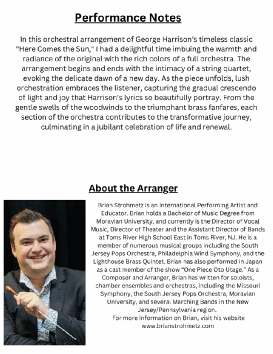 Here Comes The Sun Full Orchestra scores gallery preview page 2