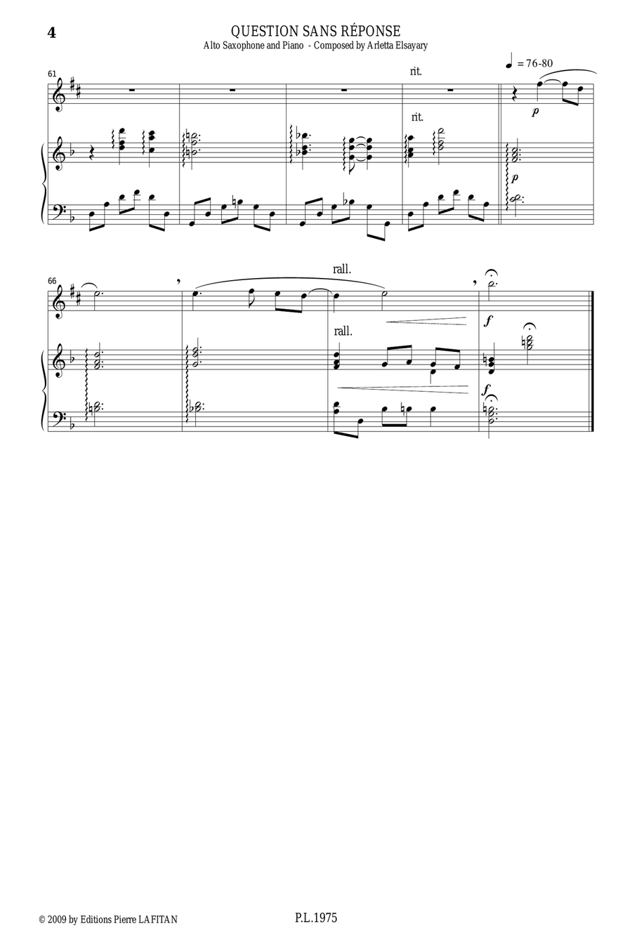 QUESTION SANS RÉPONSE Woodwind Duet scores gallery preview page 5
