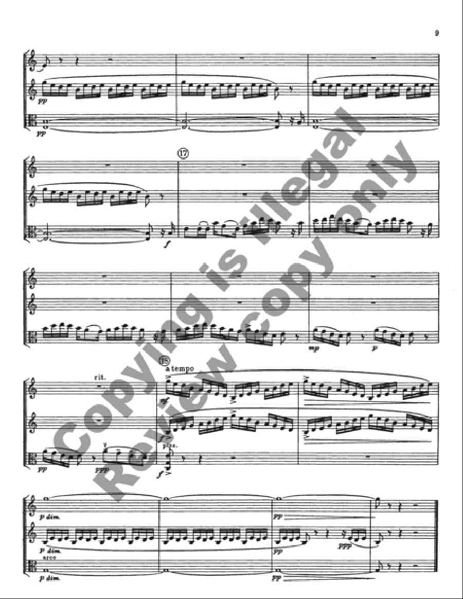 Suite for Oboe, Clarinet, and Viola Clarinet scores gallery preview page 8