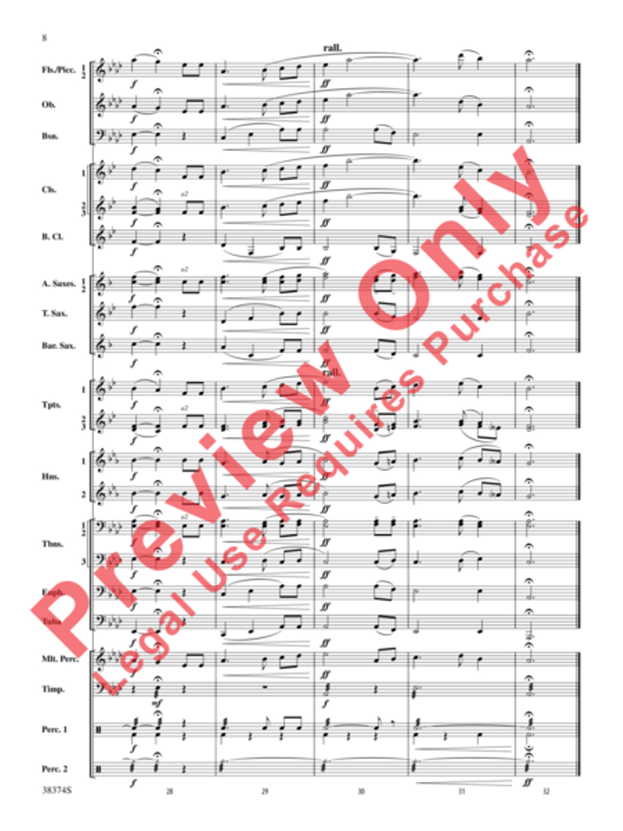 The Star-Spangled Banner Concert Band scores gallery preview page 8