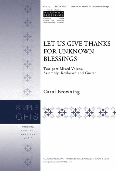 Let Us Give Thanks for Unknown Blessings image number null