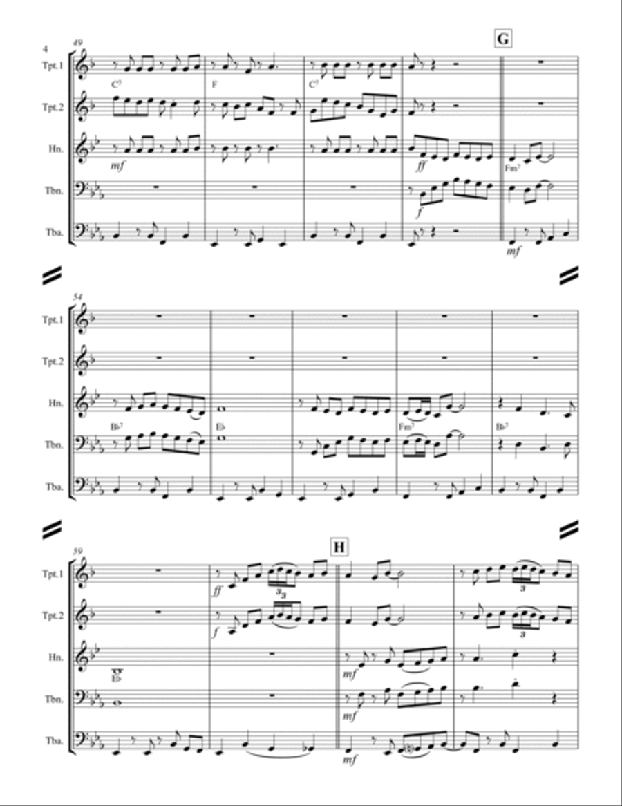 Cherry Pink And Apple Blossom White Brass Ensemble scores gallery preview page 5