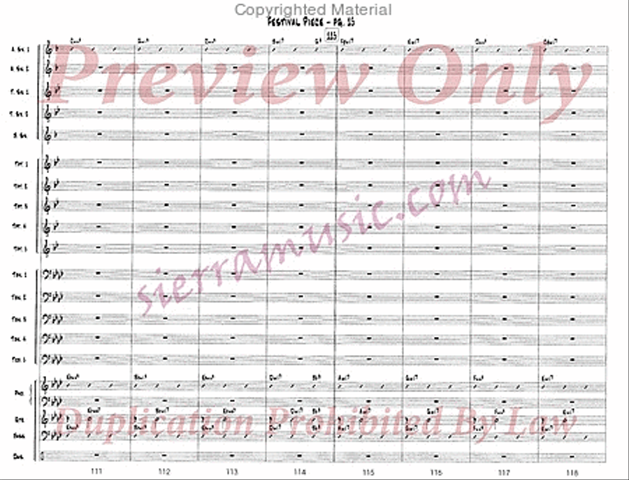 Festival Piece Big Band scores gallery preview page 16