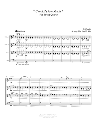 Caccini's Ave Maria (For String Quartet)