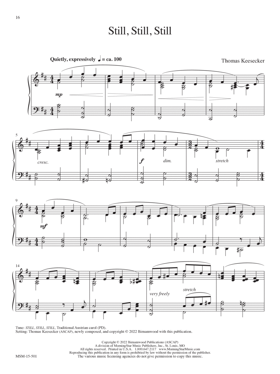 Still, Still, Still Piano Solo scores gallery preview page 1