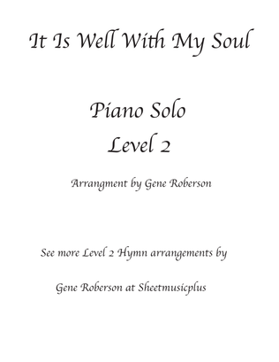 Book cover for It is Well With My Soul Piano Grade 2