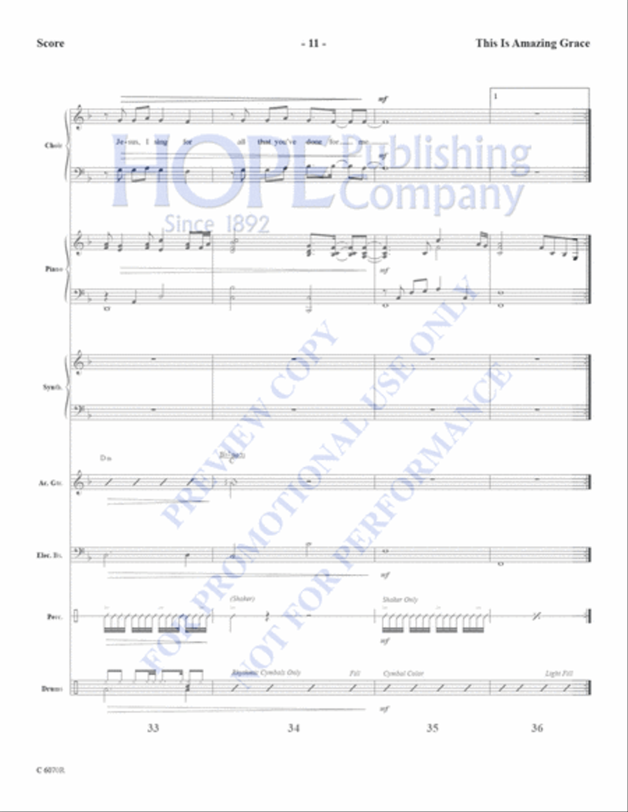 This is Amazing Grace This is Amazing Grace Choir scores gallery preview page 13