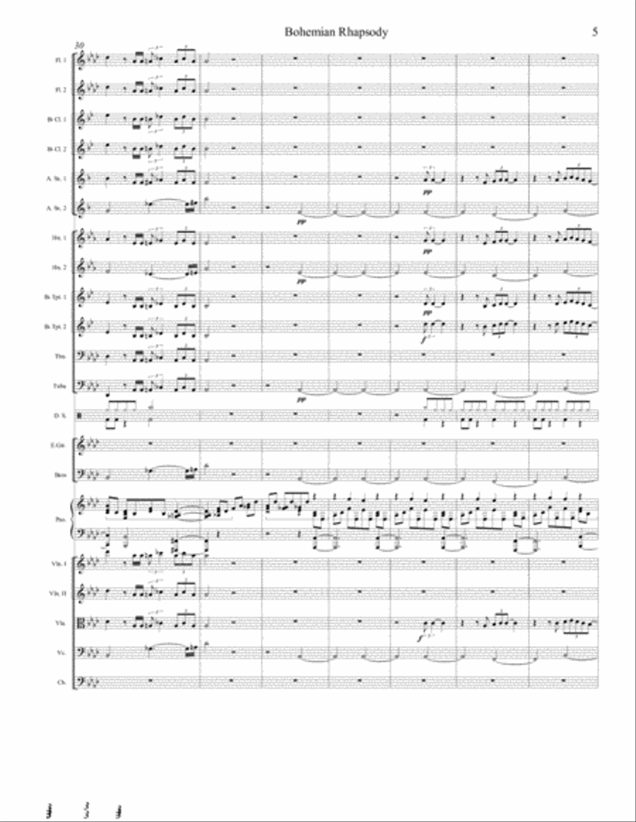 Bohemian Rhapsody Large Ensemble scores gallery preview page 5