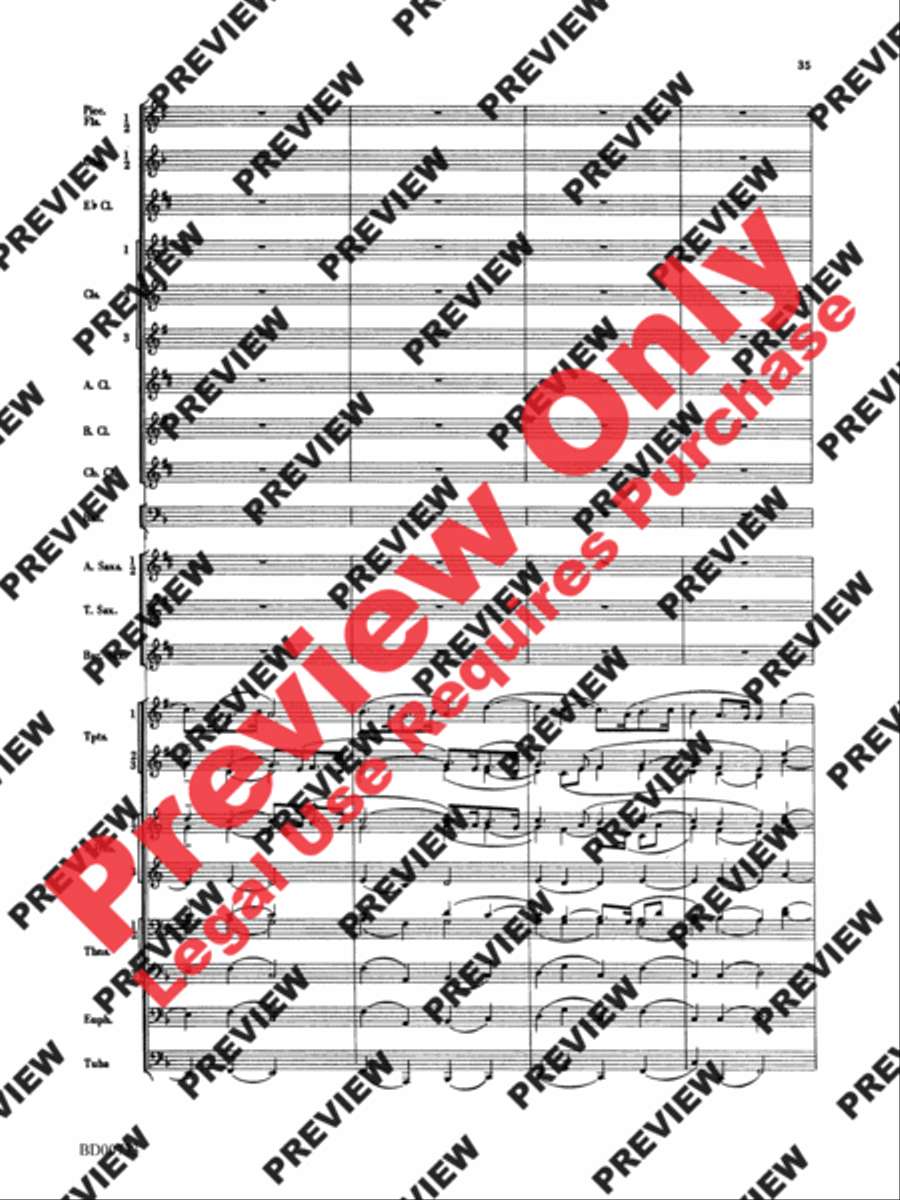Water Music Suite Concert Band scores gallery preview page 35