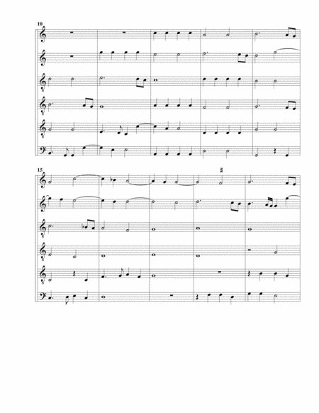 Baisés moy a6 (arrangement for 6 recorders)