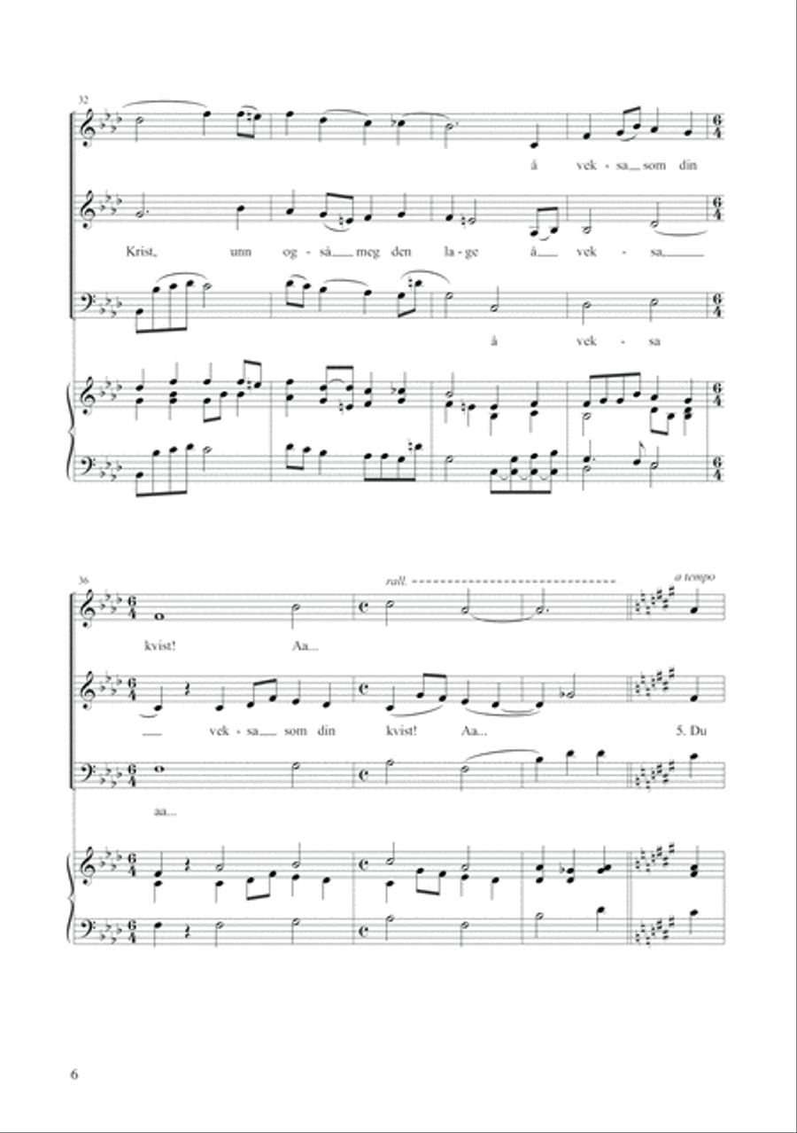 Med Jesus vil eg fara 3-Part scores gallery preview page 6