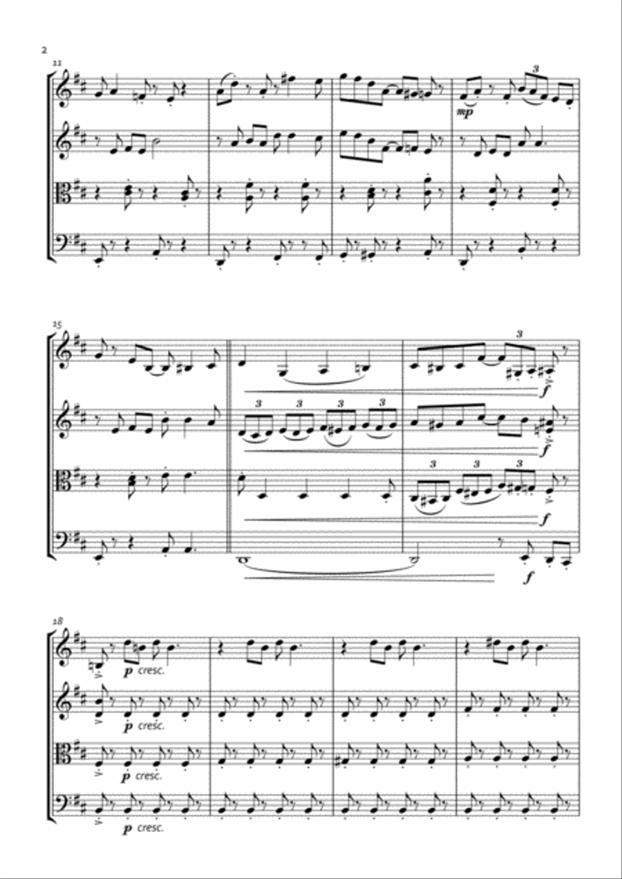 Ain't Misbehavin' String Quartet scores gallery preview page 2