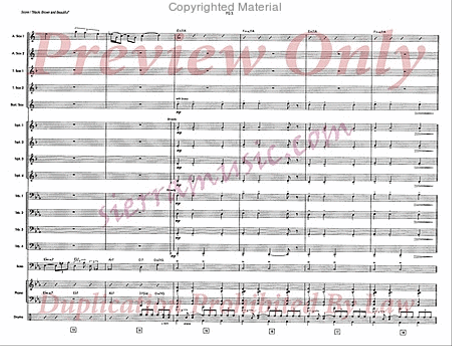 Black, Brown And Beautiful Big Band scores gallery preview page 4
