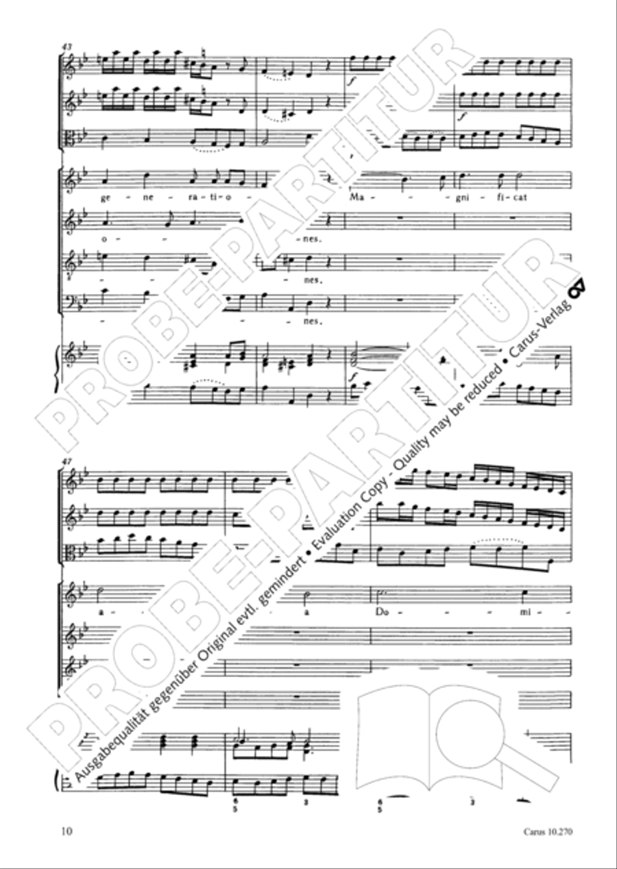 Magnificat in B flat major 4-Part scores gallery preview page 11