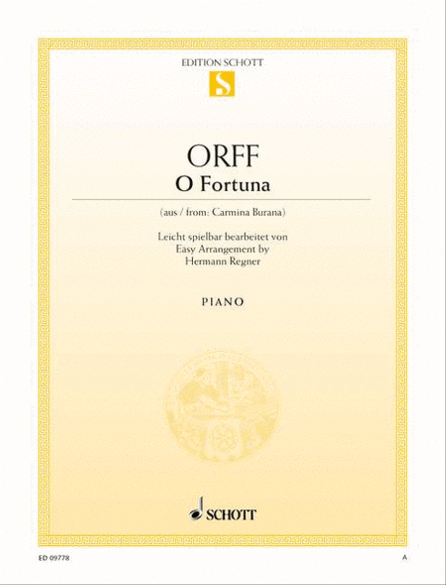 O Fortuna Piano Solo scores gallery preview page 1