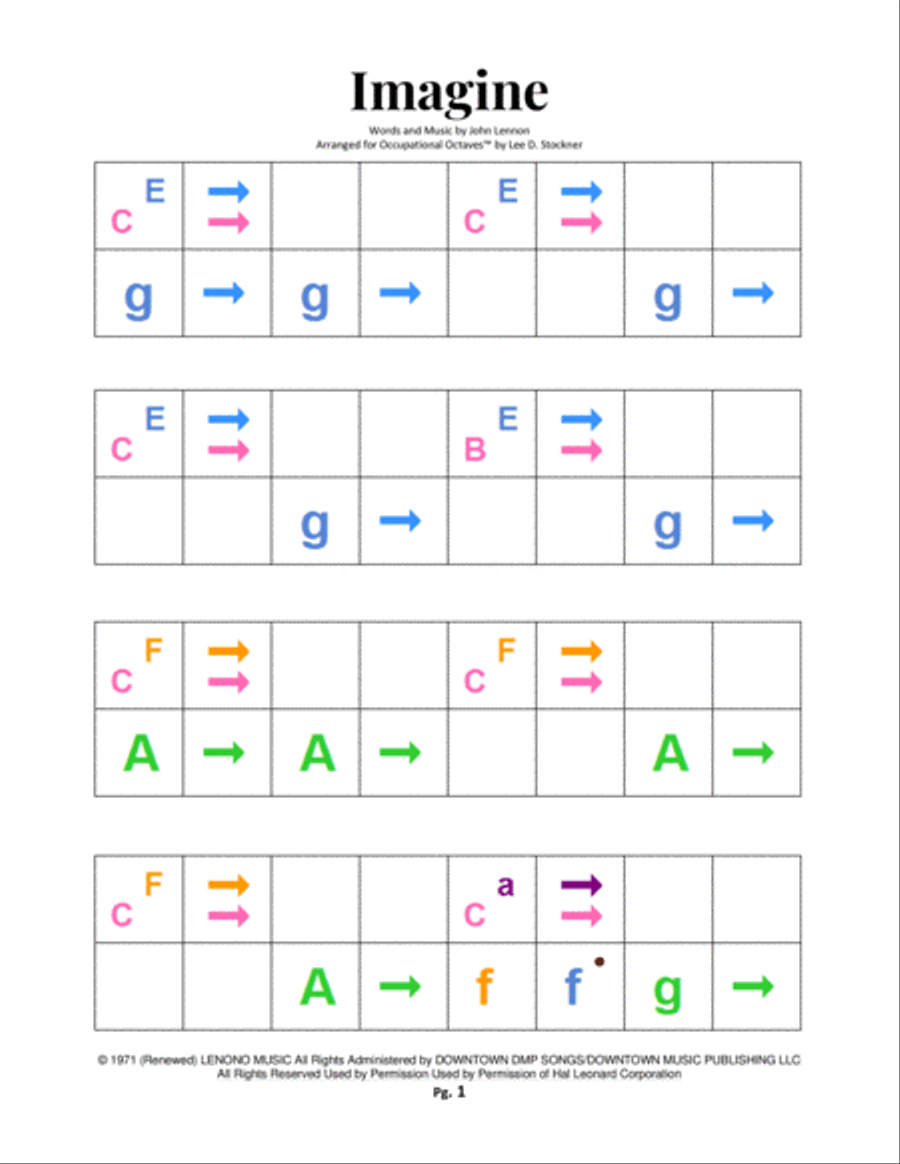 Imagine Easy Piano scores gallery preview page 3