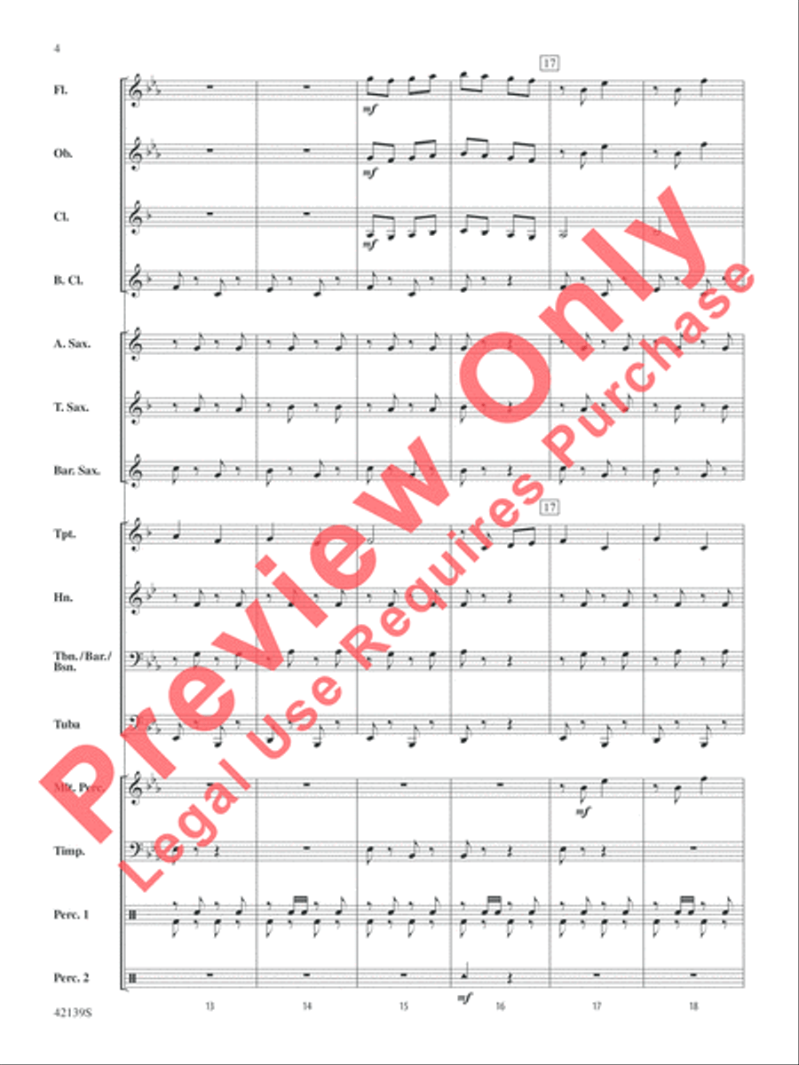 March for a Norwegian Penguin Concert Band scores gallery preview page 5