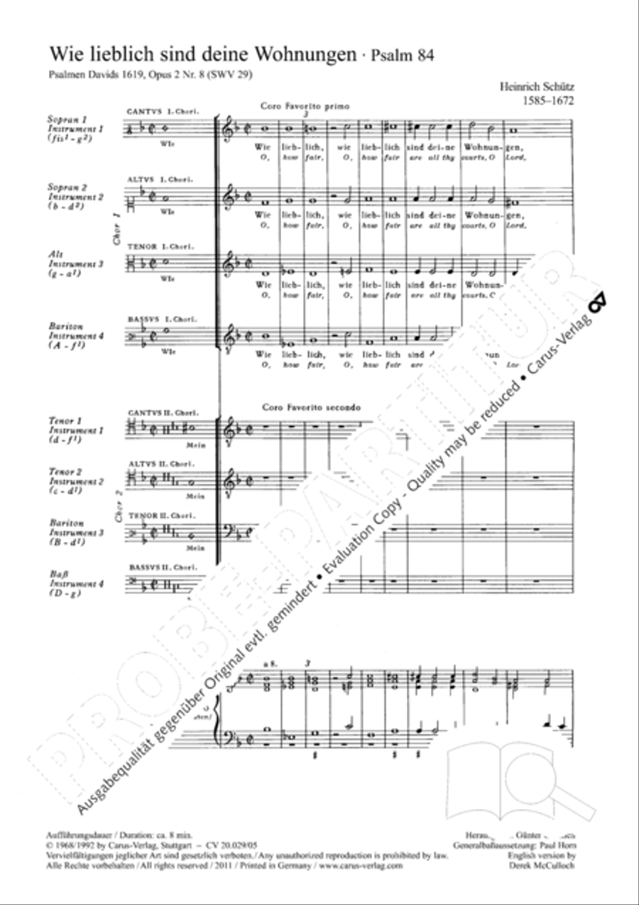 How beautiful is thy dwelling place (Wie lieblich sind deine Wohnungen) Men's Choir scores gallery preview page 4