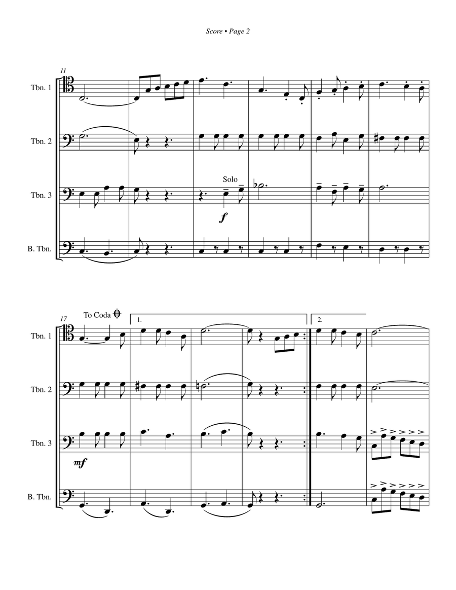 Seventy Six Trombones Trombone scores gallery preview page 3