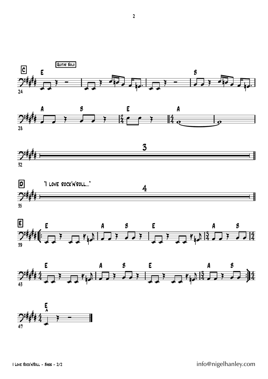 I Love Rock 'n Roll Cover Band scores gallery preview page 3