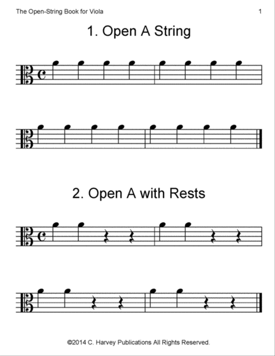 The Open String Book for Viola Viola scores gallery preview page 2