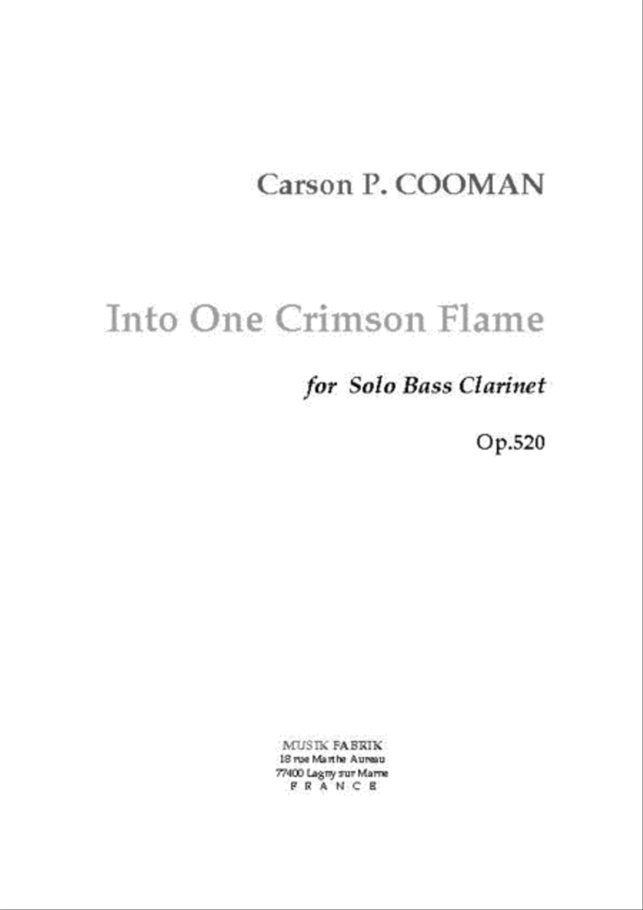 Into One Crimson Flame Bass Clarinet scores gallery preview page 1