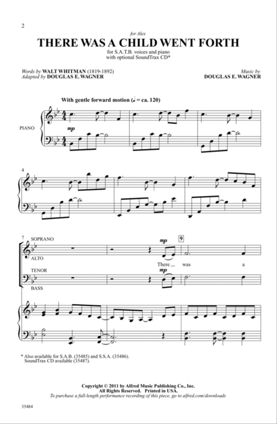 There Was a Child Went Forth 4-Part scores gallery preview page 1