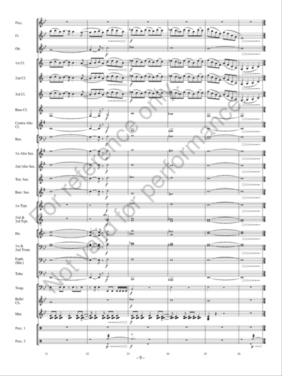 Into The Sunset Concert Band scores gallery preview page 10