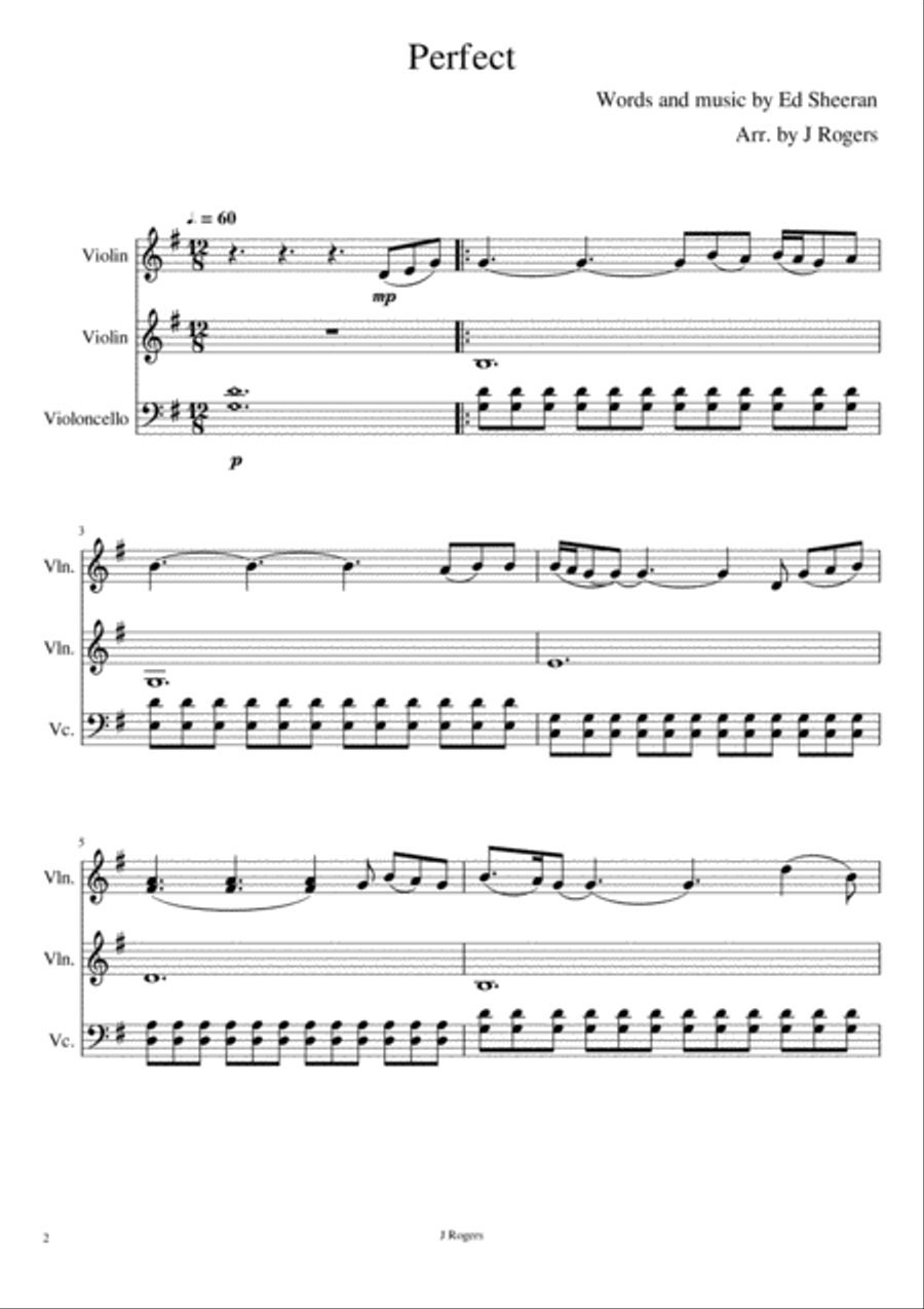 Perfect Perfect String Trio scores gallery preview page 2