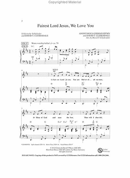 Fairest Lord Jesus, We Love You (Anthem) image number null