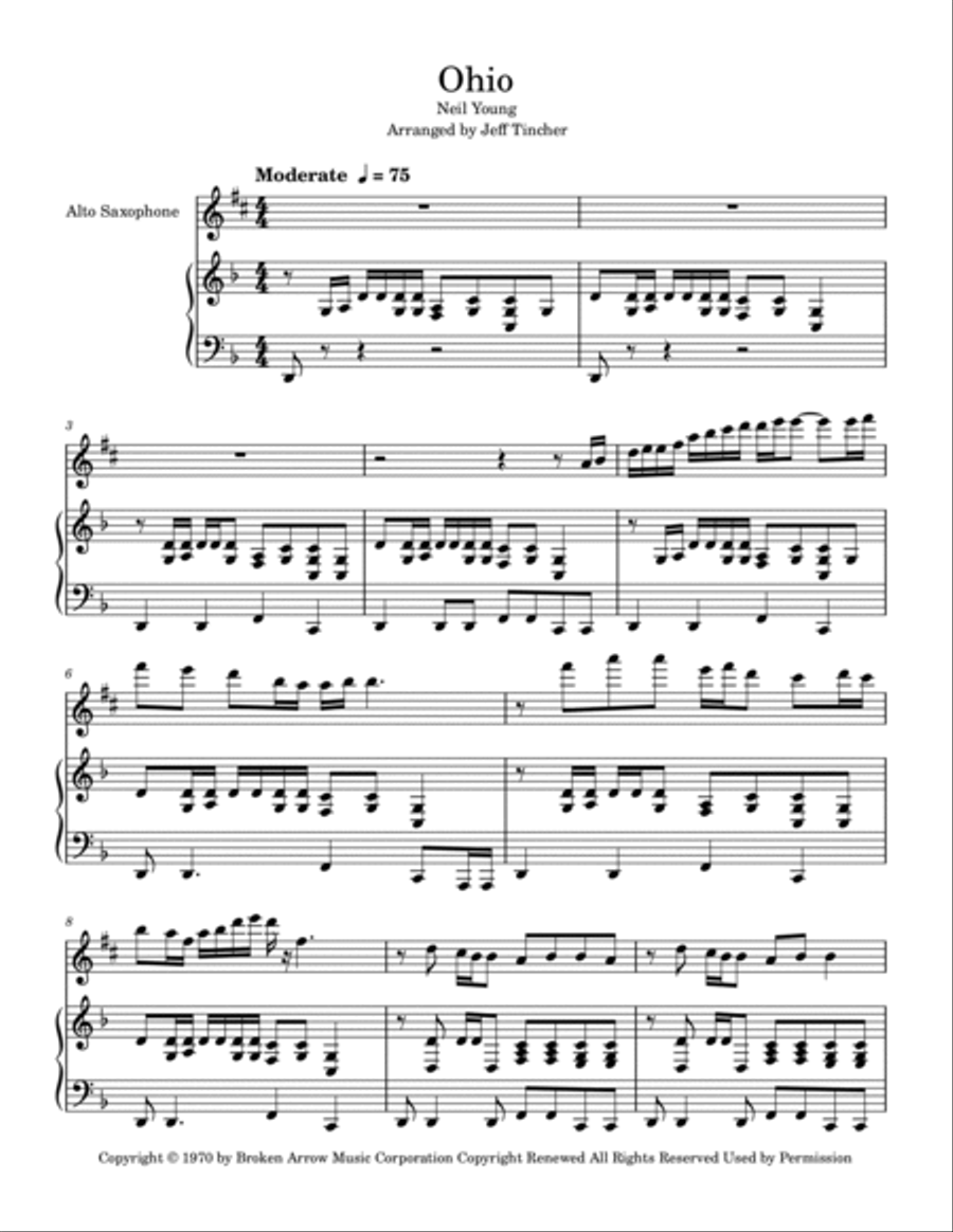 Ohio Alto Saxophone scores gallery preview page 2