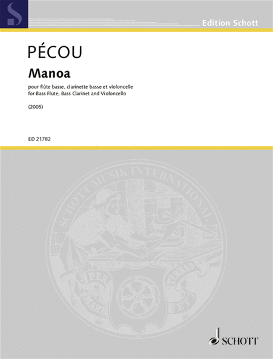 Manoa Score/parts Basa Flute, Bass Clarinet, Cello Bass Clarinet scores gallery preview page 1
