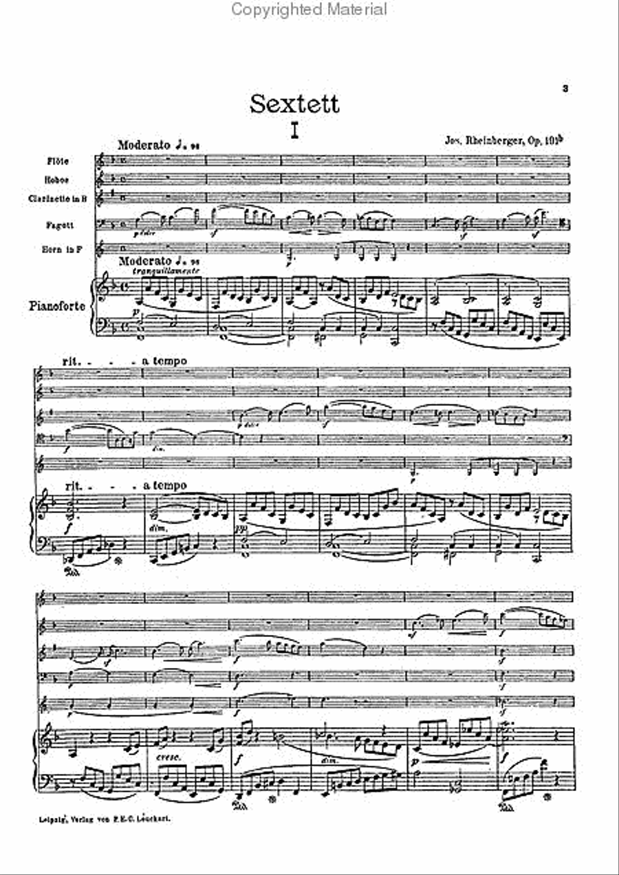 Sextet, Op. 191b Bassoon scores gallery preview page 2