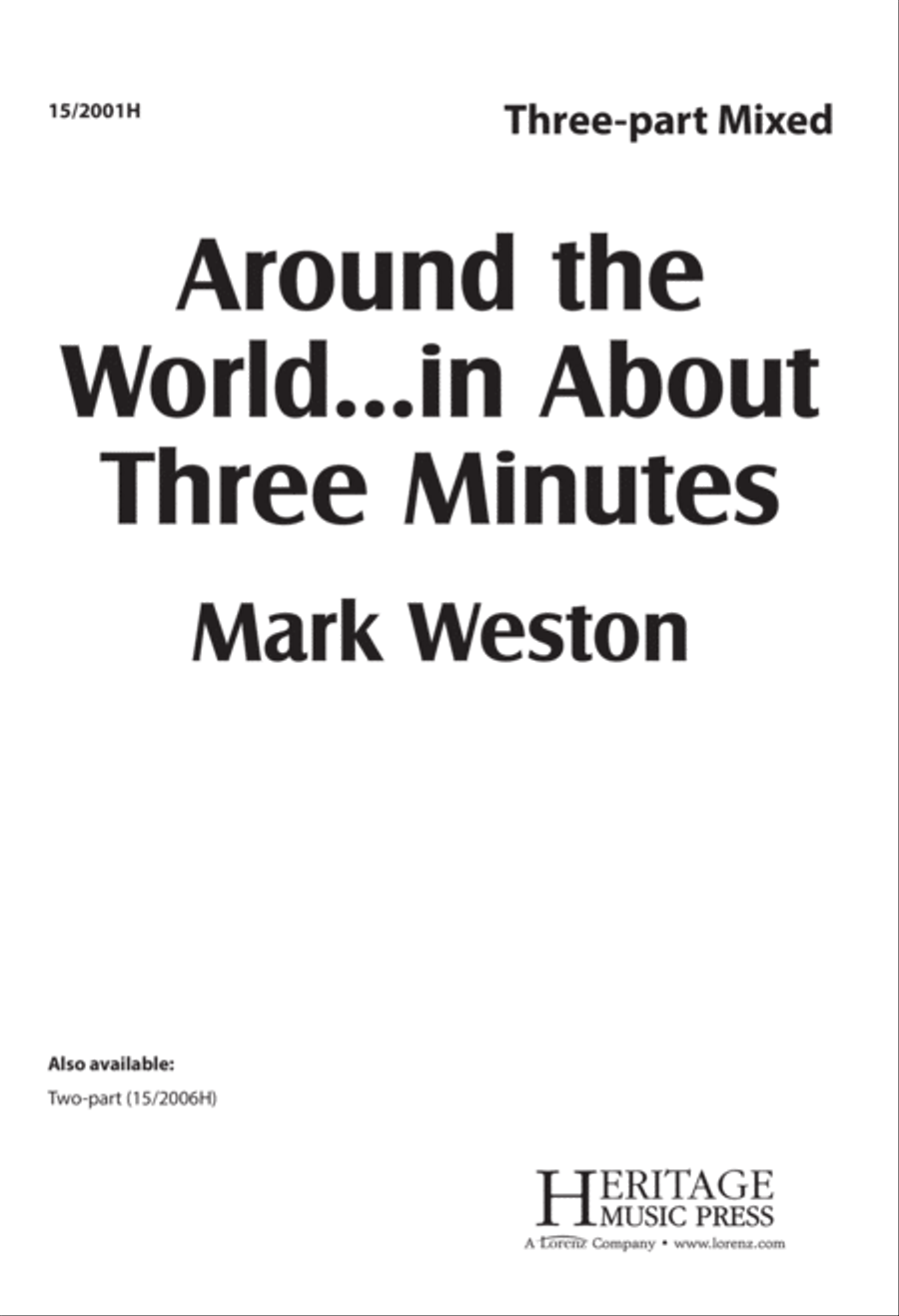 Around the World...in About Three Minutes Mixed Choir scores gallery preview page 1