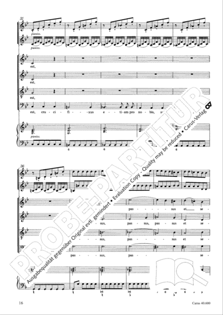 Missa brevis Sti. Joannis de Deo (Kleine Orgelsolomesse) 4-Part scores gallery preview page 17