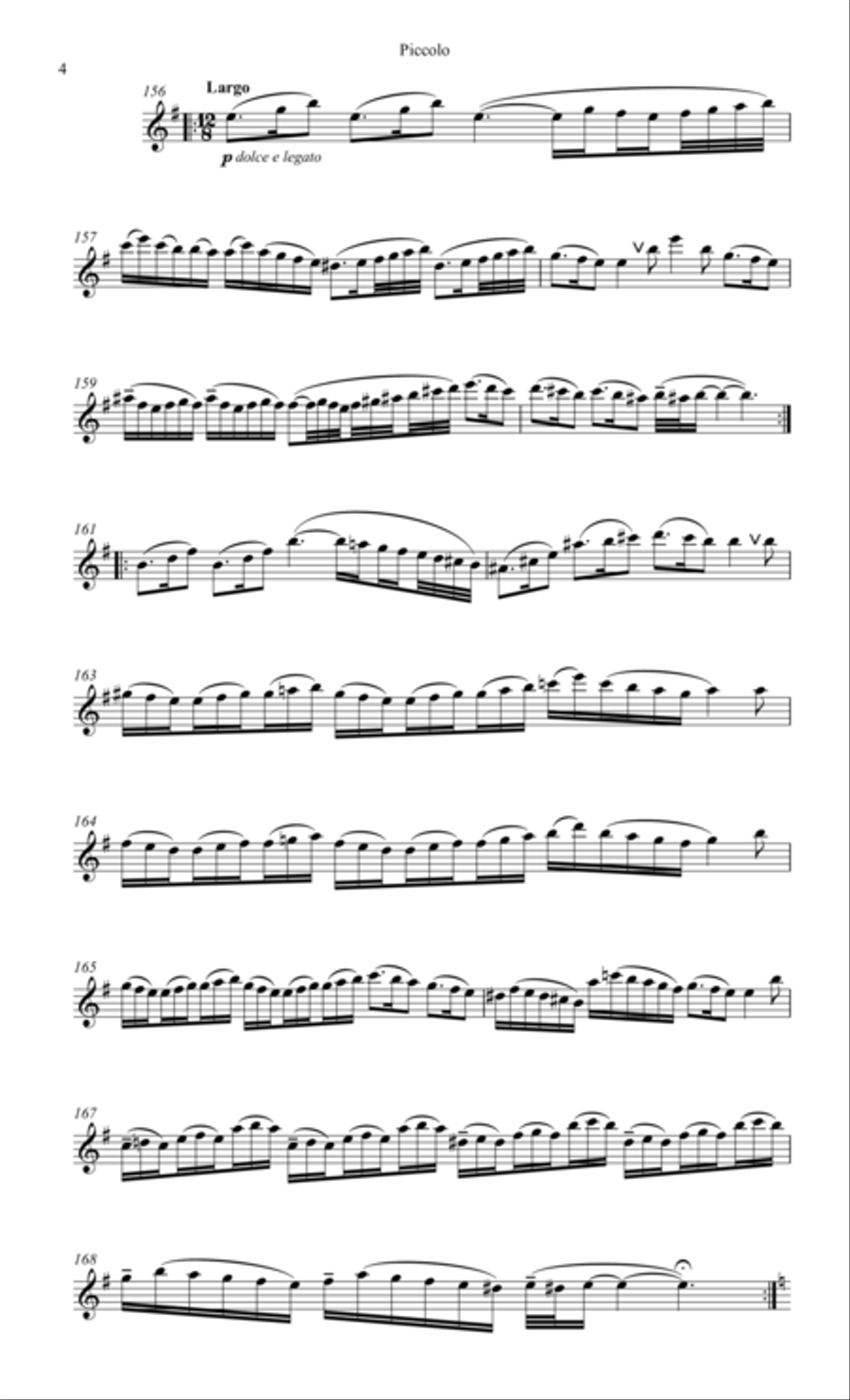 Vivaldi, Concerto for piccolo & strings String Orchestra scores gallery preview page 5