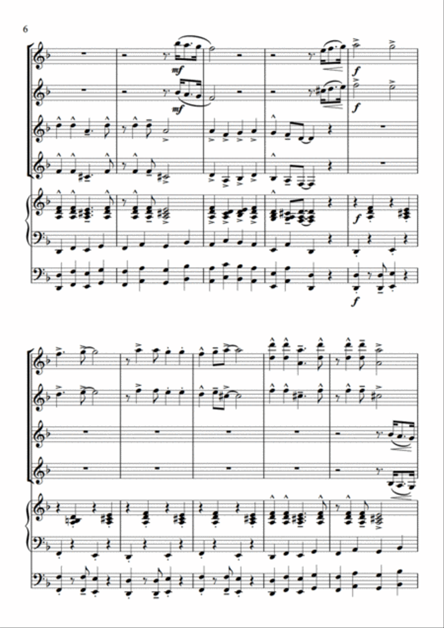 Sing, Sing, Sing, Sing (Ev'rybody Starts To Sing) Sing, Sing, Sing, Sing (Ev'rybody Starts To Sing) Set of Parts scores gallery preview page 6