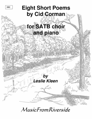 Book cover for Eight Short Poems by Cid Corman for SATB choir and piano
