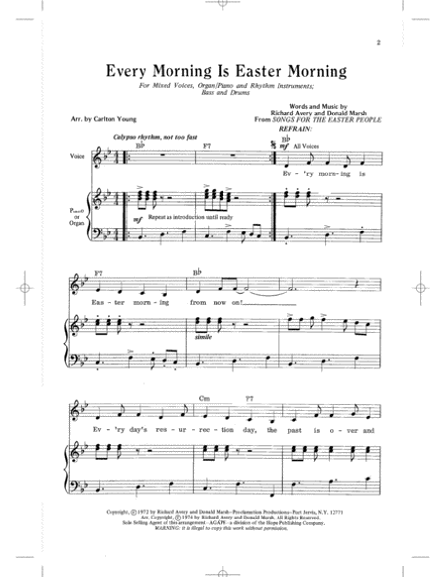 Every Morning Is Easter Morning 2-Part scores gallery preview page 3