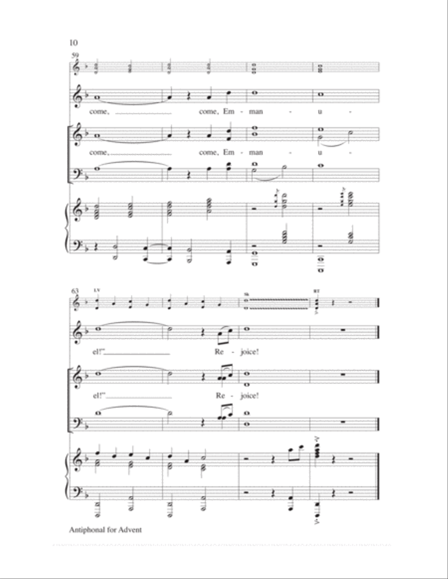 Antiphonal for Advent 4-Part scores gallery preview page 10