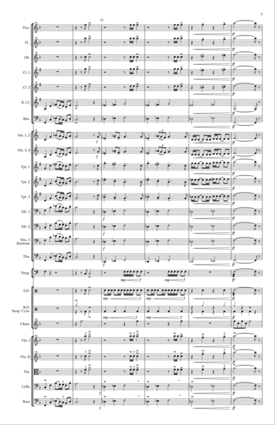 Our Plea for Peace Full Orchestra scores gallery preview page 3