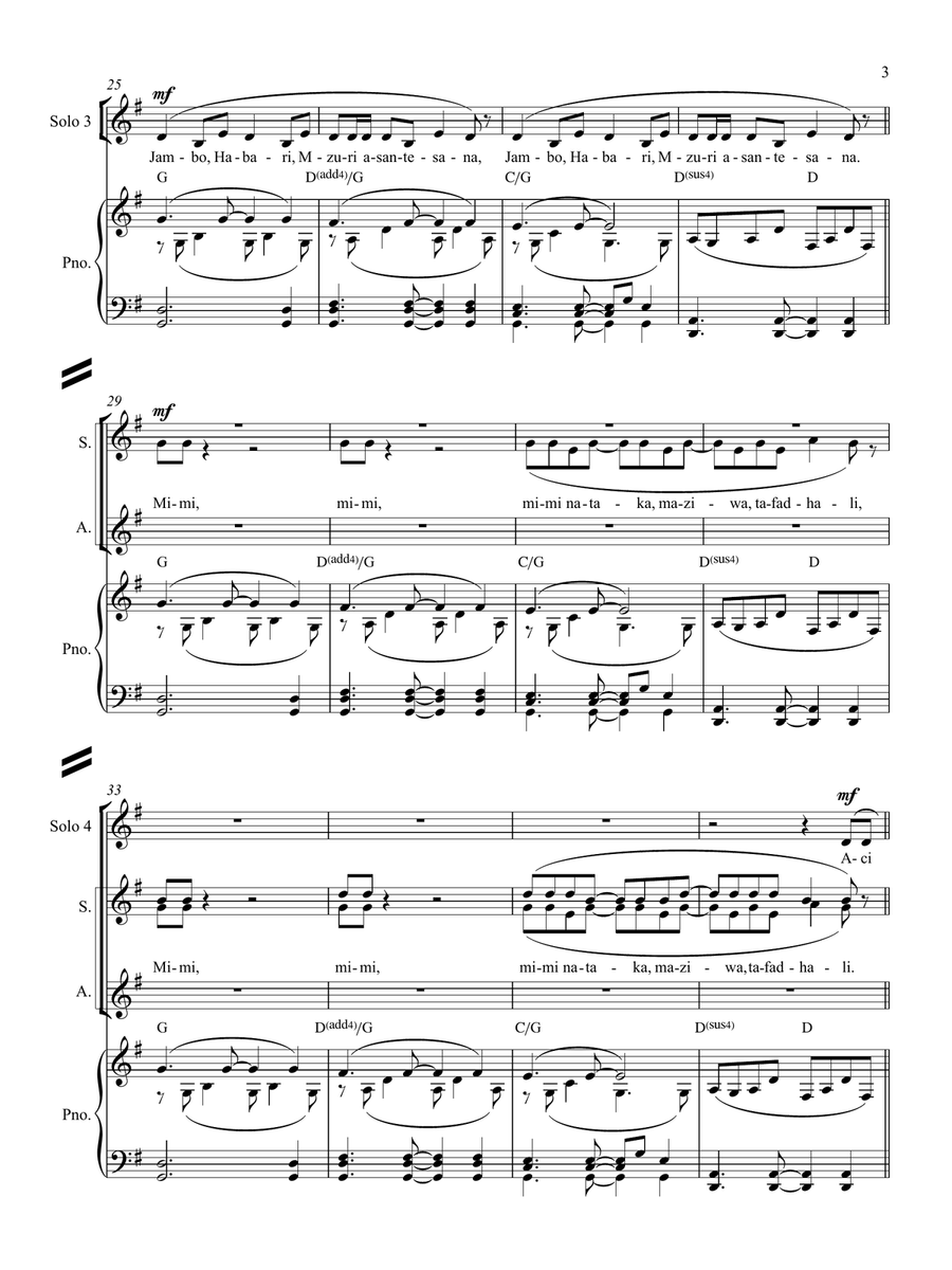 Sounds of Africa - by Tim Webster Choir scores gallery preview page 4