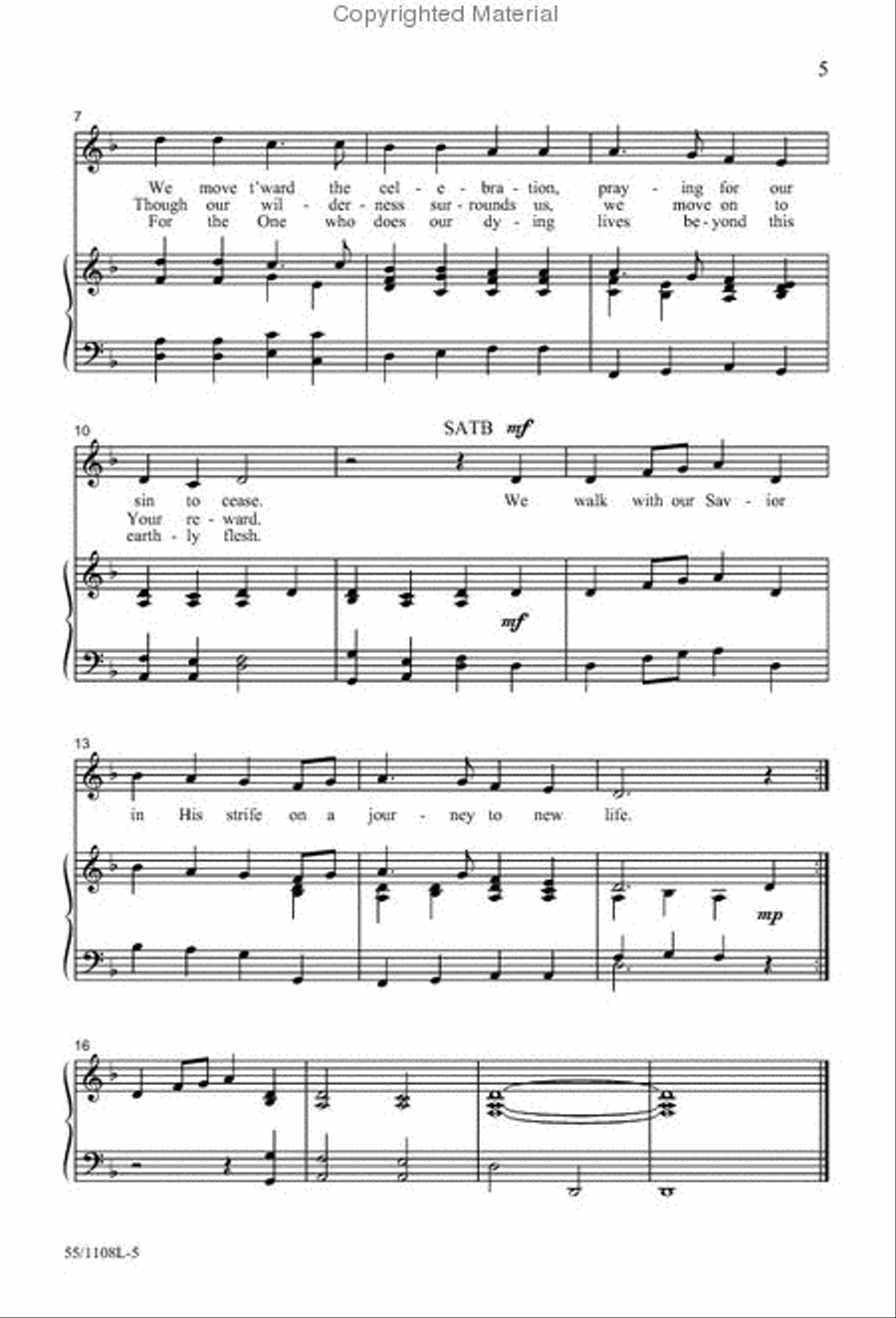 Lent: A Journey to New Life - Performance CD/SATB Score Combination 4-Part scores gallery preview page 3